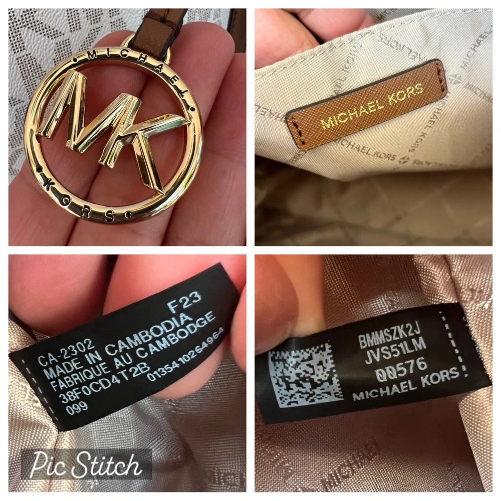 MICHAEL KORS Sady MEDIUM  monogrammed shopper tote  vanilla